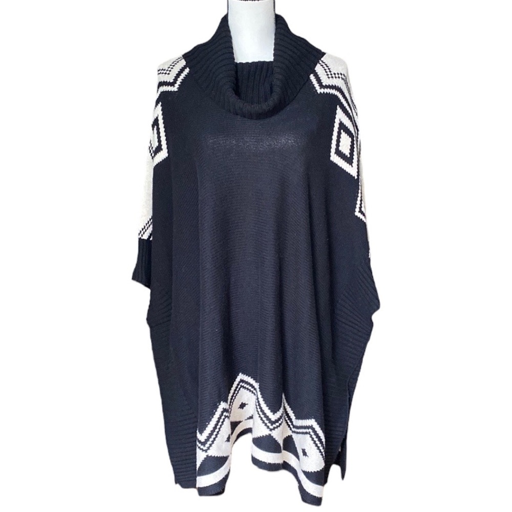 Cynthia Rowley Aztec Poncho Sweater